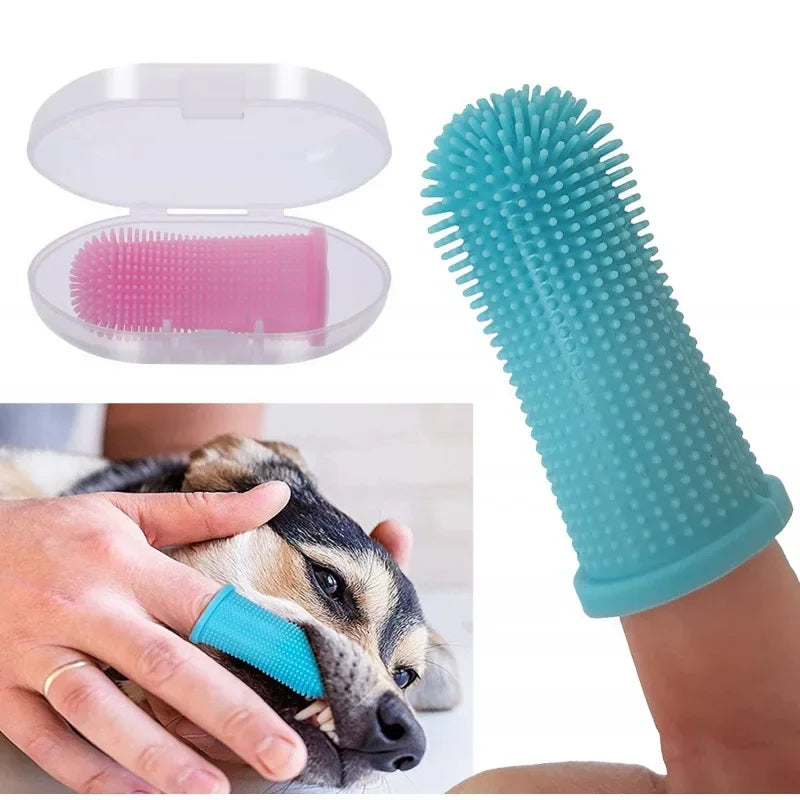 Dog Super Soft pet Finger Toothbrush Teeth Cleaning Breath Care