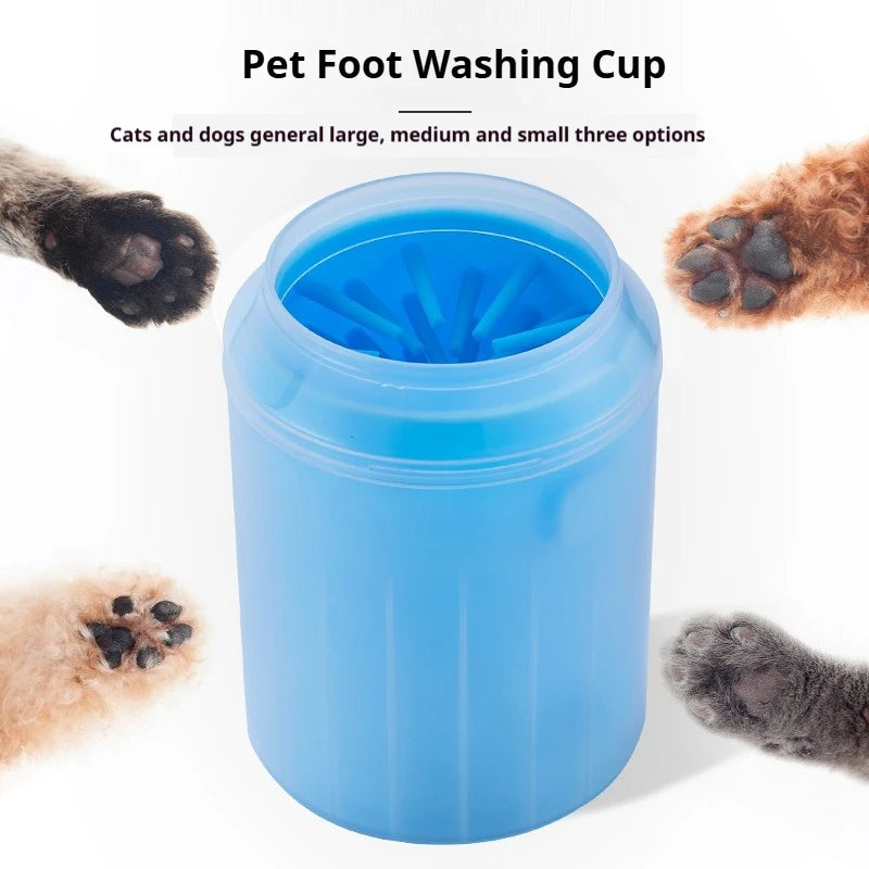 Portable Pet Paw Cleaner Soft Silicone Brush Dog Cat Foot Washer