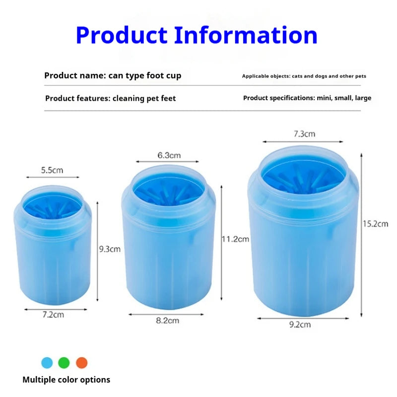 Portable Pet Paw Cleaner Soft Silicone Brush Dog Cat Foot Washer