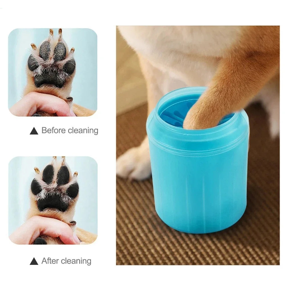 Portable Pet Paw Cleaner Soft Silicone Brush Dog Cat Foot Washer