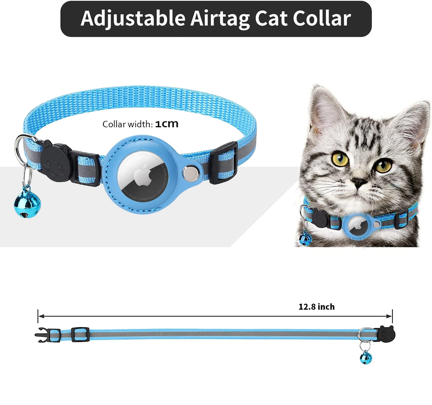 Reflective Collar Cats Airtag Tracker | Nylon Anti-lost Location