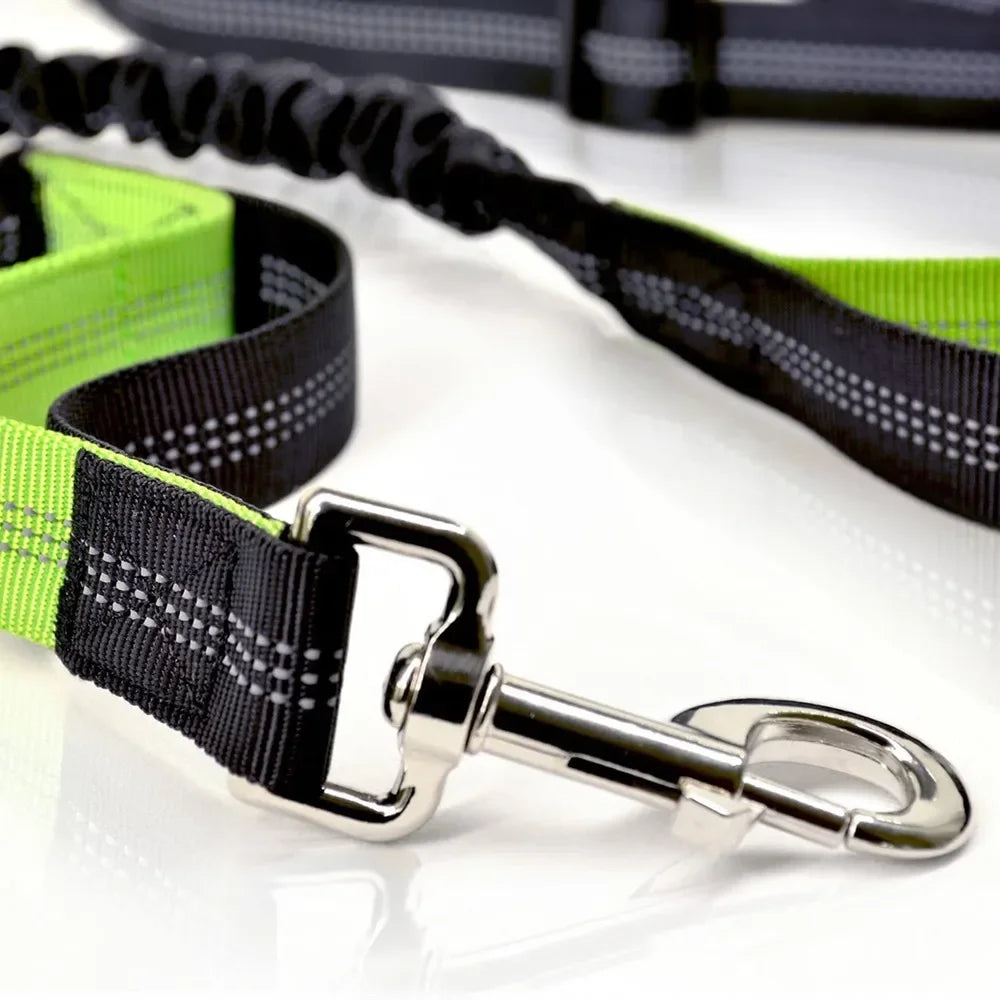 Retractable Dog Leash with Adjustable Waist Rope Hand Free Running